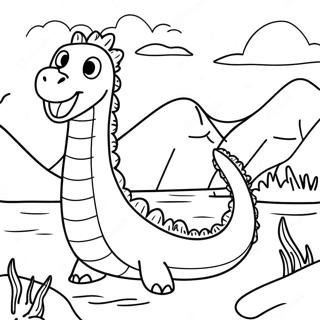 Monstre Du Loch Ness Pages À Colorier