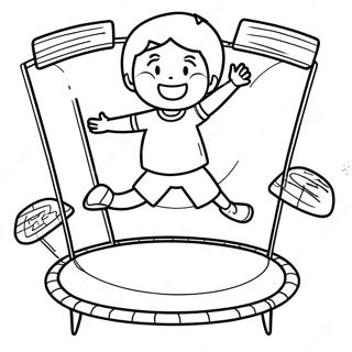 Page A Colorier Trampoline Fun 61046-50617