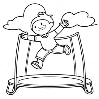 Page A Colorier Trampoline Fun 61046-50620