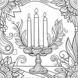 Page A Colorier Magnifiques Bougies De Shabbat 61057-50642