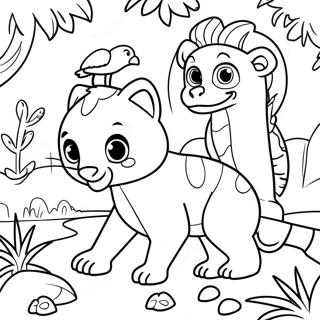 Page A Colorier Animaux De La Jungle Detailles 61097-50666