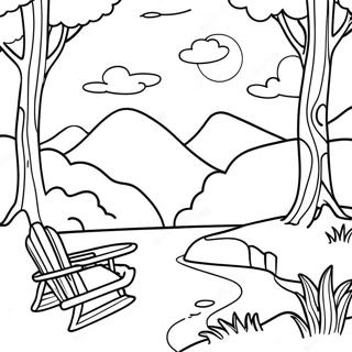 Page A Colorier Scene De Nature Relaxante De Pleine Conscience 61107-50671