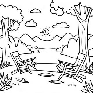 Page A Colorier Scene De Nature Relaxante De Pleine Conscience 61107-50672