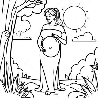 Femme Enceinte Réaliste Pages À Colorier