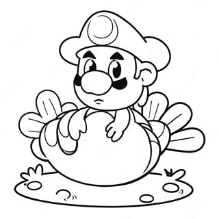 Page A Colorier De Mario Joyeux Thanksgiving 61136-50691