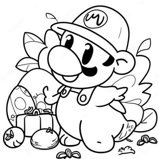 Page A Colorier De Mario Joyeux Thanksgiving 61136-50692