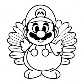 Page A Colorier De Mario En Costume De Dinde Festive 61137-50700