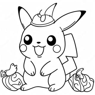 Pikachu D'halloween Pages À Colorier