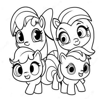 Page A Colorier Des Amis Mignons De Lequipe Des Cutie Marks De My Little Pony 61177-50729