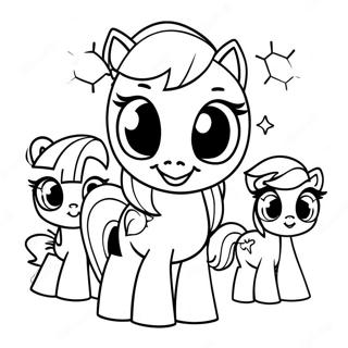 Page A Colorier Des Amis Mignons De Lequipe Des Cutie Marks De My Little Pony 61177-50730