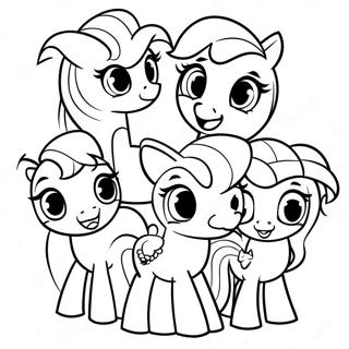 Page A Colorier Des Amis Mignons De Lequipe Des Cutie Marks De My Little Pony 61177-50732