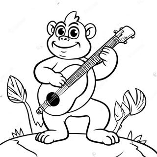 Page A Colorier De Dixie Kong Jouant Du Banjo 61197-50747