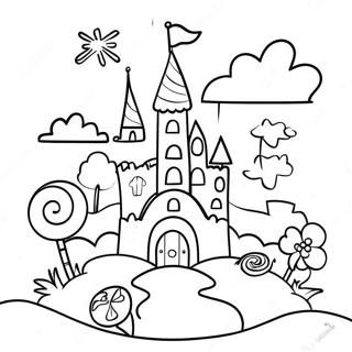 Page A Colorier Du Chateau Colore De Candyland 61207-50754