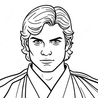 Page A Colorier Danakin Skywalker En Robes De Jedi 61237-50785