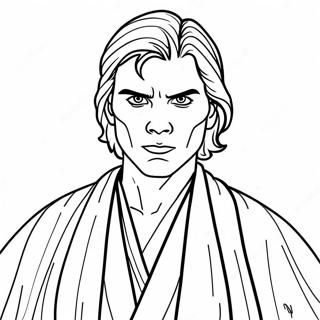 Page A Colorier Danakin Skywalker En Robes De Jedi 61237-50786