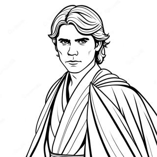 Page A Colorier Danakin Skywalker En Robes De Jedi 61237-50787