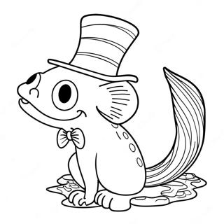 Page A Colorier Du Chat Chapeaute Et Du Poisson 61266-50795