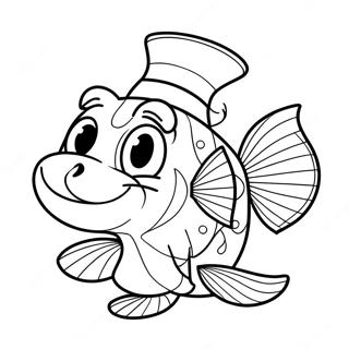 Page A Colorier Du Chat Chapeaute Et Du Poisson 61266-50796