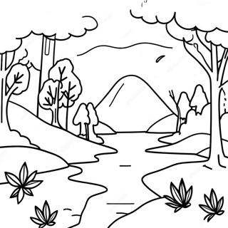 Page A Colorier De Scene Naturelle Calme 61346-50858