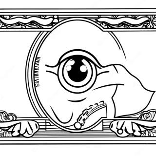 Page A Colorier De Billet De Dollar Mignon Avec Des Yeux 61357-50876