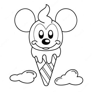 Page A Colorier De Cone De Glace De Mickey Mouse 61416-50914