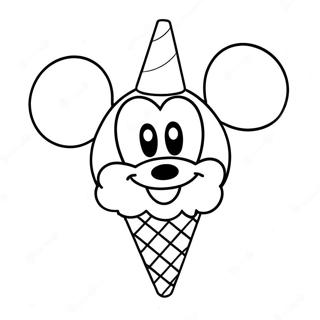 Page A Colorier De Cone De Glace De Mickey Mouse 61416-50915