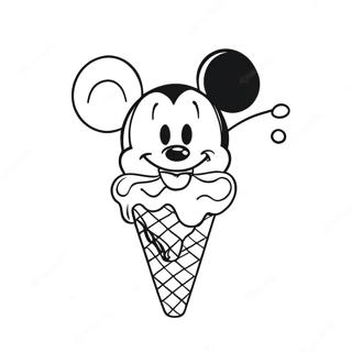 Page A Colorier De Cone De Glace De Mickey Mouse 61416-50916