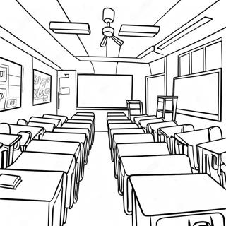 Salle De Classe Pages À Colorier