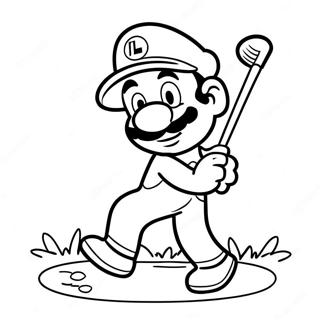 Mario Golf Pages À Colorier