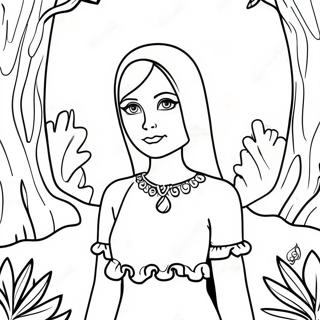 Page A Colorier De Doaa Moaz Dans Une Foret Magique 61487-50970