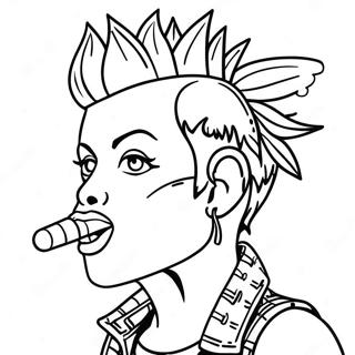 Page A Colorier Punk Rock 61516-50986