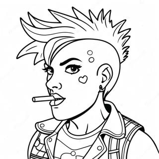 Page A Colorier Punk Rock 61516-50987