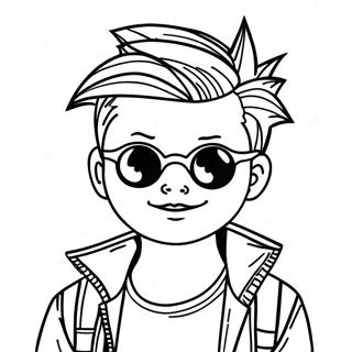 Page A Colorier Dun Enfant Punk Cool 61517-50997