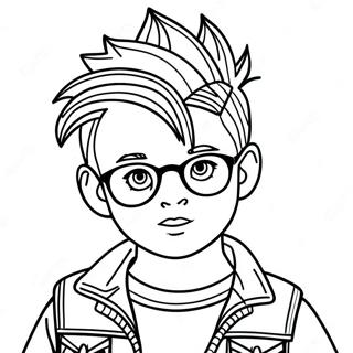 Page A Colorier Dun Enfant Punk Cool 61517-50999