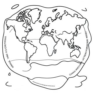 Étiqueter Les Continents Pages À Colorier