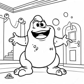 Slimer Dans Une Maison Hantee A Colorier 61587-51057