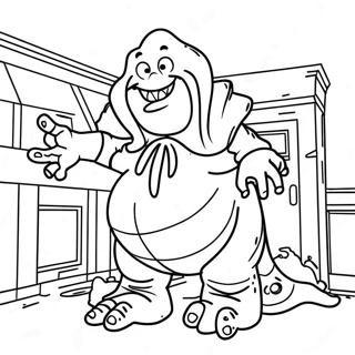 Slimer Dans Une Maison Hantee A Colorier 61587-51058