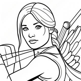 Brave Katniss Everdeen En Action A Colorier 61637-51093