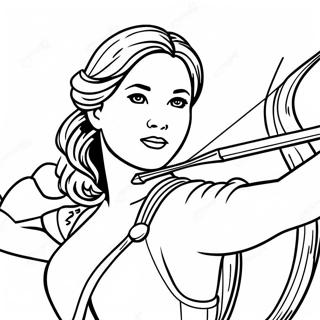 Brave Katniss Everdeen En Action A Colorier 61637-51094