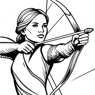 Brave Katniss Everdeen En Action A Colorier 61637-51095