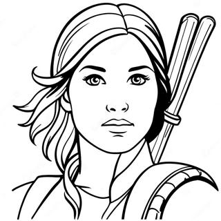 Brave Katniss Everdeen En Action A Colorier 61637-51096