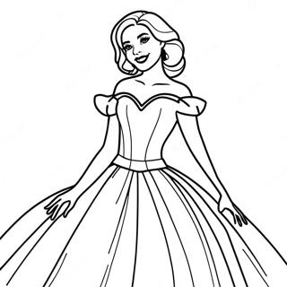 Page A Colorier De Lana Green En Robe Elegante 61657-51107