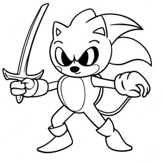 Excalibur Sonic Pages À Colorier