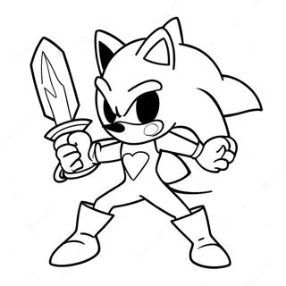 Page A Colorier Dexcalibur Sonic En Action 61717-51159