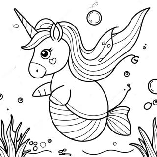 Page A Colorier Sirene Licorne Scintillante Sous Leau 6175-4933