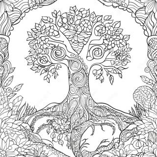 Page A Colorier Arbre Dor De La Vie 61897-51303