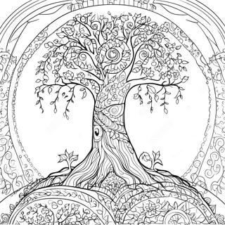 Page A Colorier Arbre Dor De La Vie 61897-51304