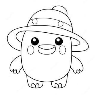 Page A Colorier Domo Mignon Avec Chapeau 61907-51317