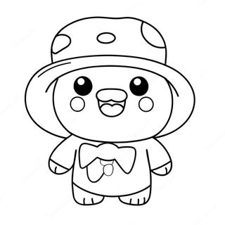 Page A Colorier Domo Mignon Avec Chapeau 61907-51318