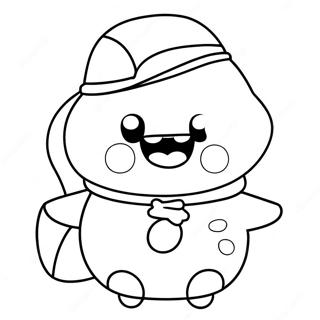 Page A Colorier Domo Mignon Avec Chapeau 61907-51320